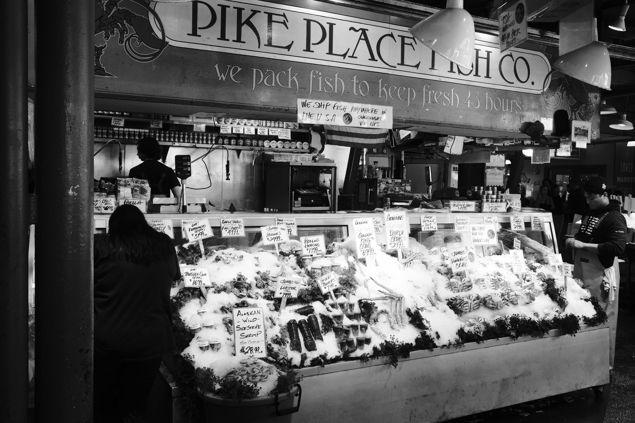 Fish market at Pike Place Market.